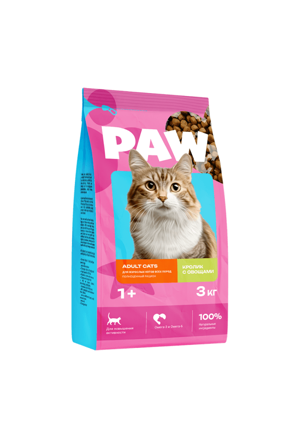 Корм для котов и кошек, 3 кг