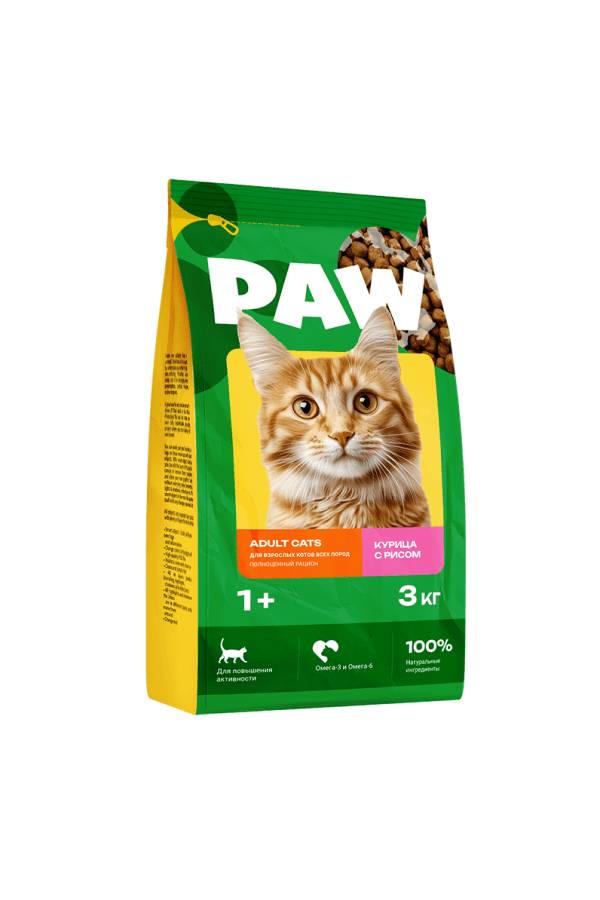 Корм для котов и кошек, 3 кг